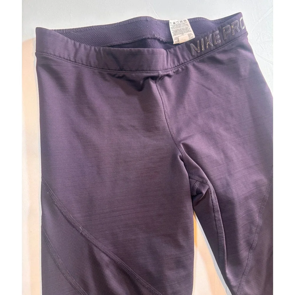 Nike Pro Hyperwarm Women Purple Stirrup Training Leggings AR4733-670 XL